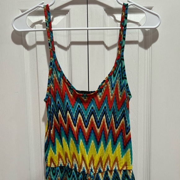 WET SEAL Women’s Multicolor Tribal Aztec Print Romper / Swim Cover Up - size XS - Picture 2 of 4
